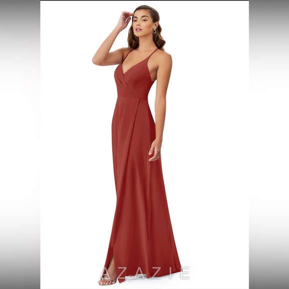 Azazie Davis bridesmaid dress (terracotta) - Picture 3 of 7
